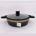 ALPENBURG-Wok-Karai-Cooking-Pot-Black-Gold-28-CM-Germany-Made-#KC18-Price-in-Pakistan