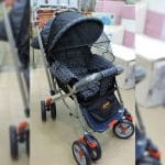 Mama Love 3 Position Baby Stroller in Blue with Net