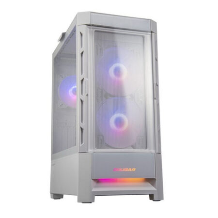 Cougar Duoface RGB White Mid Tower with 3 ARGB Fans Glass and Mesh Gaming Case