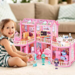 Dollhouse-for-Girls,2-Story-6-Rooms-Princess-Girls-Doll-House-Kit-with-6-Dolls-and-Dollhouse-Furnitures,DIY-Play-House-for-Girls-Price-in-Pakistan