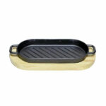Oval-Sizzler-Plate-with-Handle-Deep-Cross-Line-QB113-Price-in-Pakistan