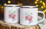 Enameled ware (Taam Chini) Mugs 1-Pcs Random Color