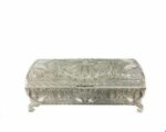 ORCHID Pewter Metal Jewellery Box Silver TA1301