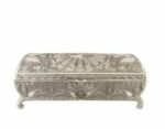 ORCHID Pewter Metal Jewellery Box Silver TA2058