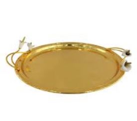Orchid Golden Round Lily Large Tray – TA2568