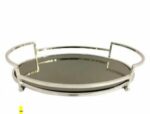 Orchid Round Mirror Serving Tray – WB580