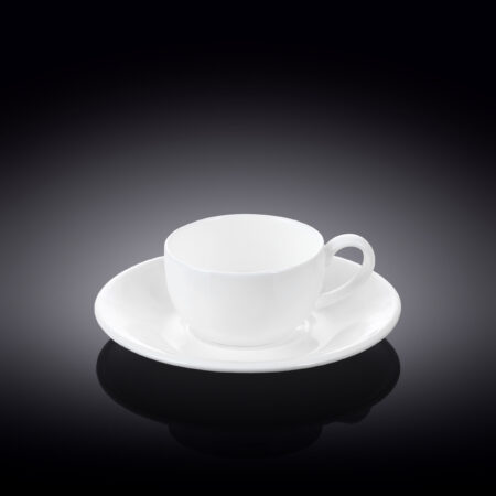 Wilmax Fine Porcelain Coffee Cup & Saucer 3 Oz | 100 Ml WL-993002AB