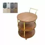 Round Tea Trolley Nature Wood 506-E020 Price in Pakistan