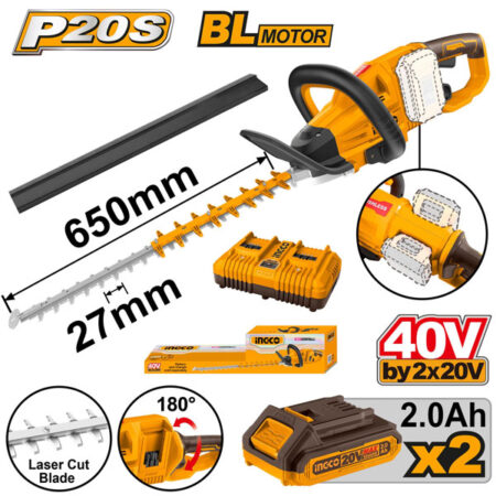 INGCO Cordless hedge trimmer CHTLI400282
