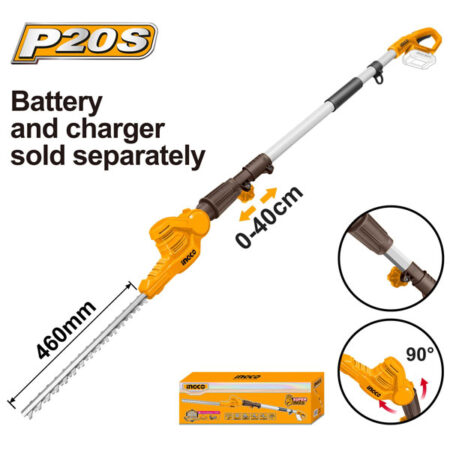 INGCO Cordless pole hedge trimmer CPHT201601