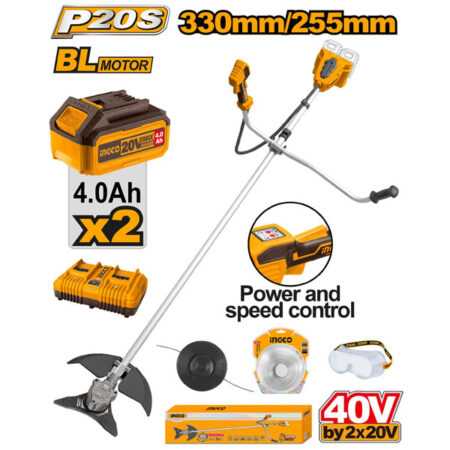 INGCO Cordless string trimmer and brush cutter CSTLI202522