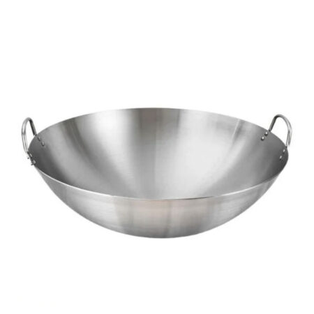 Stainless Steel Wok Round Bottom Wok Capacity Saute Pan – 32CM