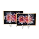 Angela-2Pcs-Set-Of-Rectangular-Serving-Tray-Flower-Design-RY253