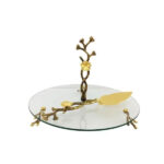 ORCHID-1-Tier-Glass-Cake-Plate-&-Cake-Slice-Lifter-2Pcs-Set-Gold-CD6879
