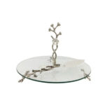 ORCHID-1-Tier-Glass-Cake-Plate-&-Cake-Slice-Lifter-2Pcs-Set-Silver-CD6878