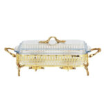 ORCHID-Rectangular-Glass-Serving-Buffet-Dish-With-Burner-Gold-CD6677-Price-in-Pakistan