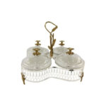 ORCHID-Serving-Dish-With-Holder-Gold-&-Silver-4×1-Partition-CD6634-Price-in-Pakistan