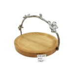 ORCHID-Wooden-Round-Serving-Basket-With-Silver-Handle-20cm-WB680N