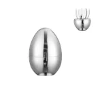 6Pcs Fruit Fork Holder Egg Silver CC-020