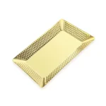 Stainless Steel Gold Hammered Rectangle Decorative Tray GST2012