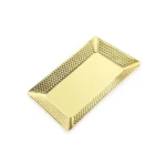 Stainless Steel Golden Hammered Rectangle Decorative Tray GST2010