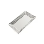Stainless Steel Silver Hammered Rectangle Decorative Tray GST2016