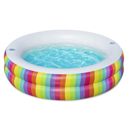 Bestway Portable PVC Indoor Rainbow Family Two Equal Ring Swimming Pool Inflatable – 54443