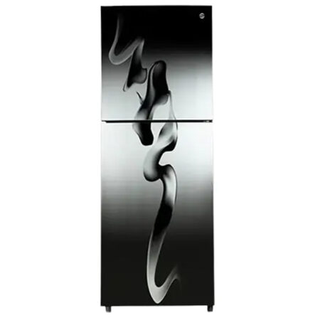 PEL Curved Glass Door Freezer-on-Top Refrigerator 11 cu ft (PRCGD-6360)-Blaze Grey