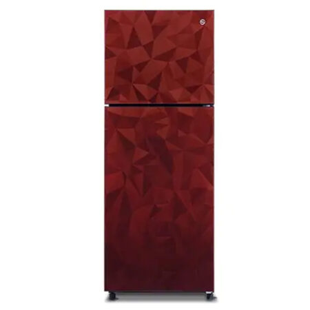 PEL Glass Door Freezer-on-Top Refrigerator 9 Cu Ft Maroon Prism (PRGD-2350)