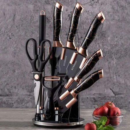 9 PCS Kitchen K-nife Set Professional Stainless Steel