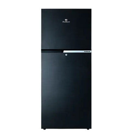 Dawlance Chrome Freezer-On-Top Refrigerator 12 Cu Ft Hairline Black (9173-WB)