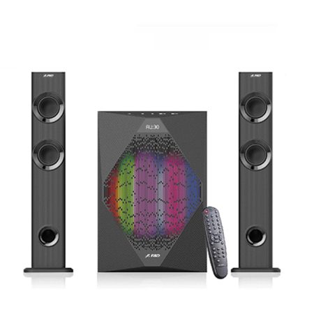 F&D T300X 140 W 2.1 Channel Soundbar Cum Tower Speaker Wireless Bluetooth Multimedia TV Speaker with Multicolor LED Display, Remote, Digital FM & USB