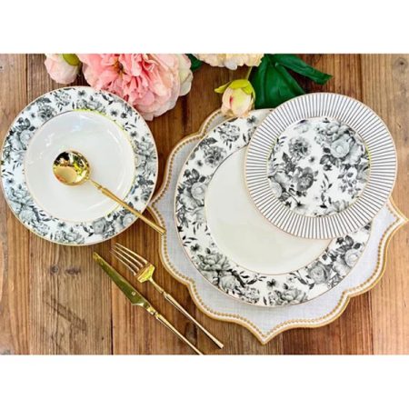JOHANSON BROS Bone China Plate Set 18 Pcs – DS-012