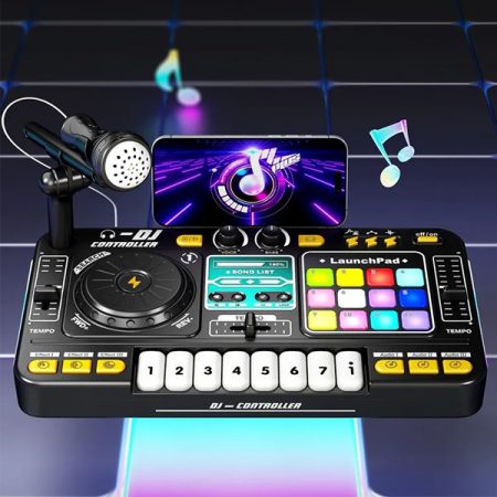Multifunctional Simulation DJ Player Controller Electronic DJ Mixer Organ Musical Instruments with Microphones