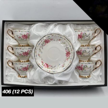 Royal Albert 12 Pcs Cup & Saucers Set – 406-F