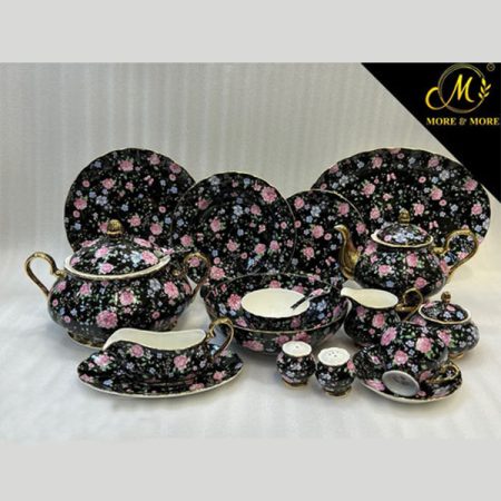 Royal Albert 75 Pcs Dinner Set For 8 Person Black – 406-F