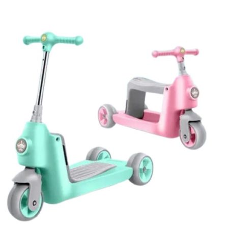 3 Wheels Cute Scooter Can Sit and Ride Foldable Children Kick Scooter Adjustable