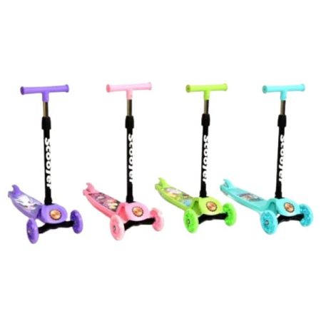 3 Wheel Kick Scooter for Kids Boys and Girls with Adjustable Height and PU Flashing Wheels