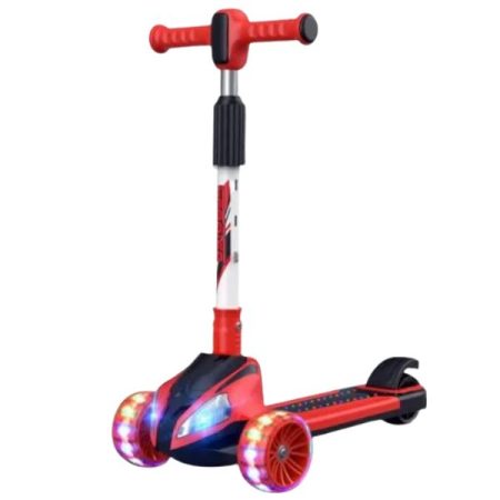 Kids Scooter LED Foldable Adjustable Height Kids Kick Scooter with 3 Flashing Wheels