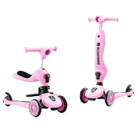 2-in-1 Kids Toddler Scooter with Removable Seat 3 Wheel Scooter for Boys Girls Adjustable Height Extra Wide Deck Scooter 2-8 Years Kids