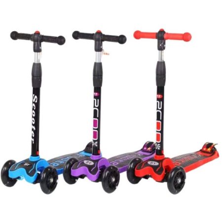 Easy Fold Kids Scooter Children Scooter with Flash Kick Scooter with LED Light for Child