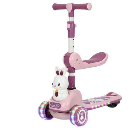 Adjustable Flexible Rabbit Scooter Kids Scooty With Light & Music