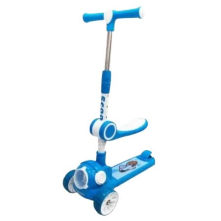 Foot Scooters With Music Speaker 4 Levels Foldable Adjustable Height For 2-10 Years Children 3-Wheel Flash Wheels Kick Scooter