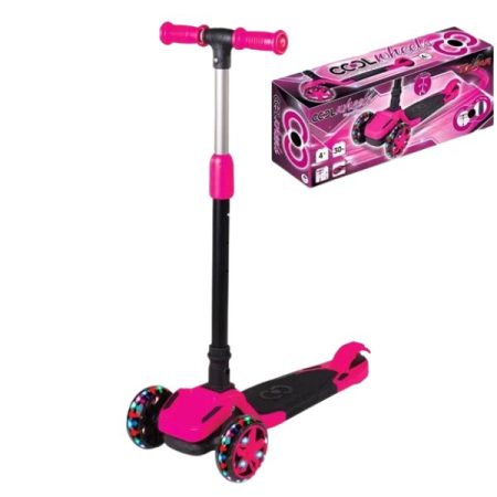 Cool Wheels Stuplar Light Wheel Foldable Scooter Pink – FR59342