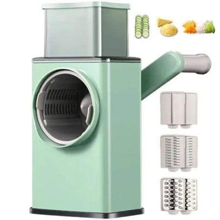 Stainless Steel Panel Manual Multifunction Vegetable Slicer Cutter 3 in 1 Round