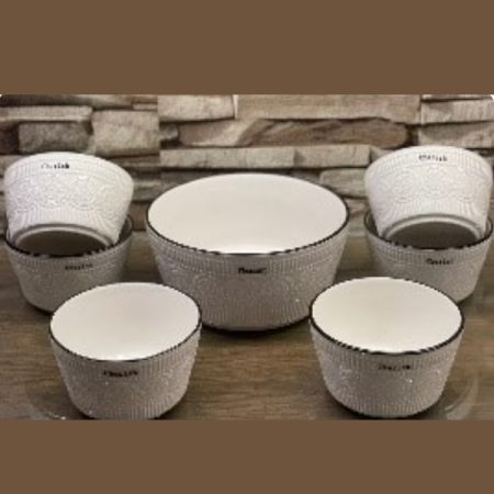 CHEERISH PROCELAIN 7 PCS SOUP SET