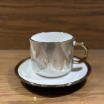 Fine Bone China Cup with Gifts Set and Royal Coffee Mug Tea Set of 6 Cup and Plate Small