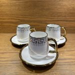 Fine Bone China Cup with Gifts Set and Royal Coffee Mug Tea Set of 6 Cup and Plate Small