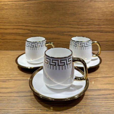 Fine Bone China Cup with Gifts Set and Royal Coffee Mug Tea Set of 6 Cup and Plate Small