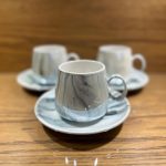 Fine Bone China Cup with Gifts Set and Royal Coffee Mug Tea Set of 6 Cup and Plate Small